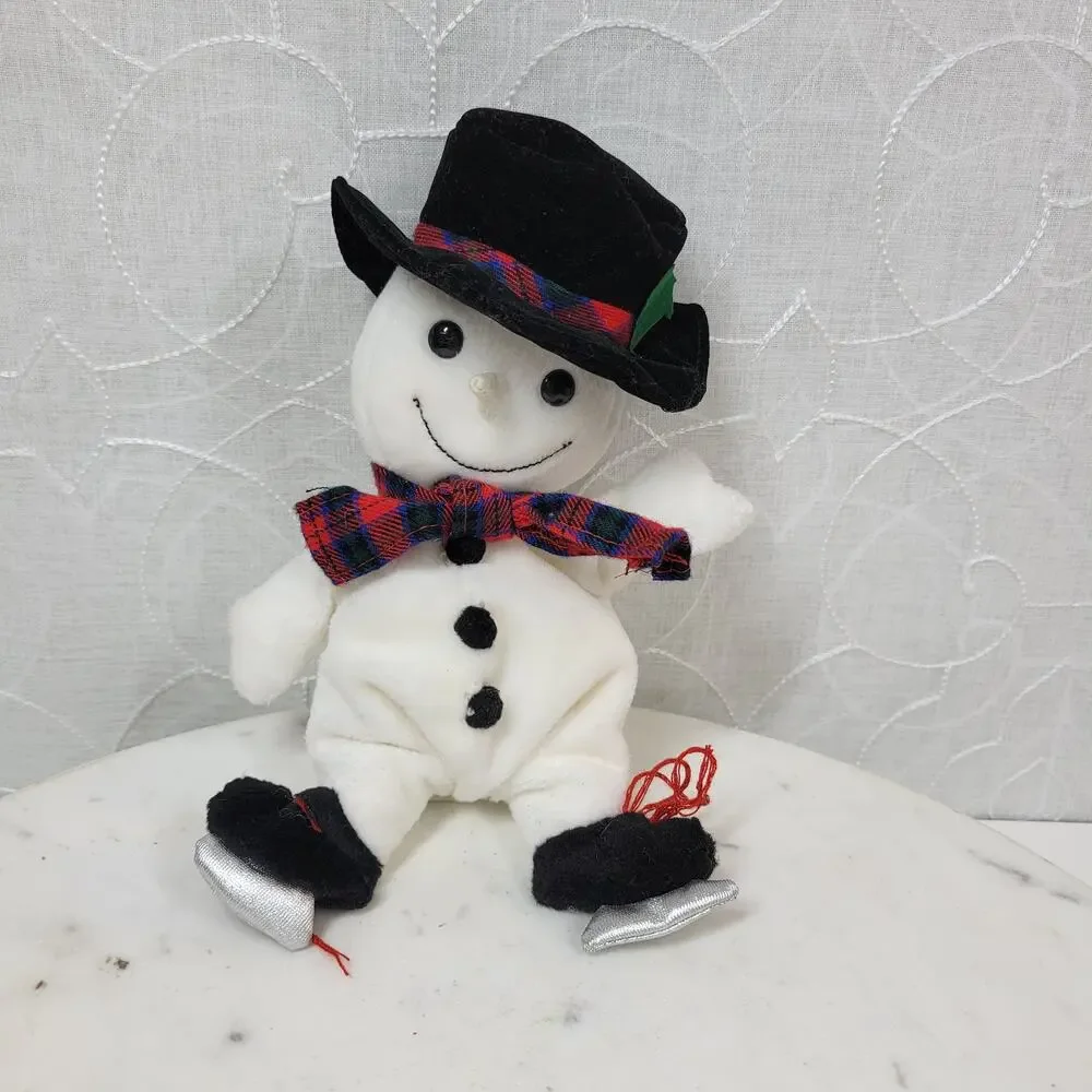 Vintage 1997 Target Snowden Plush Ice Skating Snowman 8
